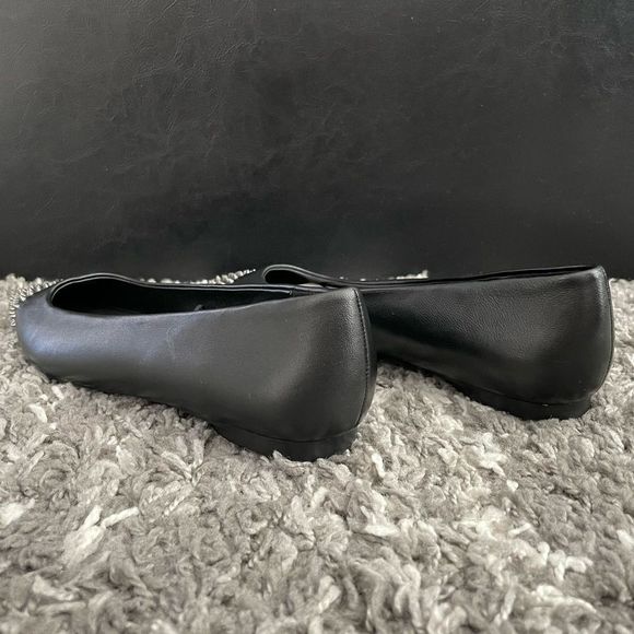 NWT Zara Studded Leather Ballet Flats - Picture 9 of 12